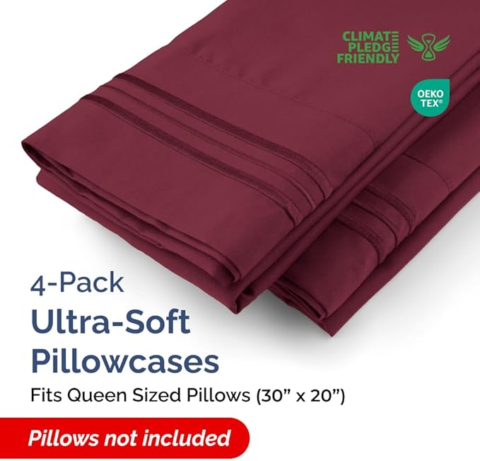 Pillowcase Set - Queen - 4 Piece