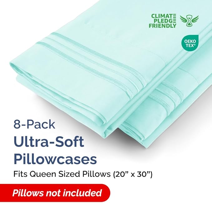 Pillowcase Set - Queen - 8 Piece