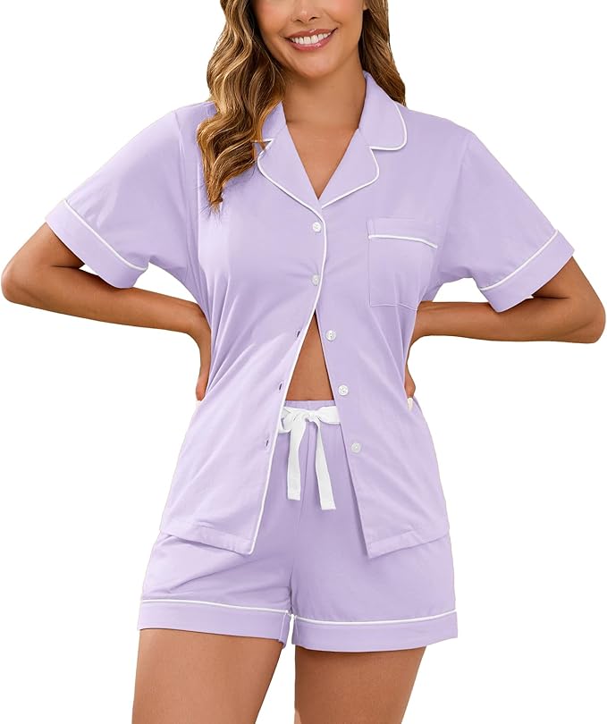 Women's Pajama Set - Short Sleeve - 2 Piece