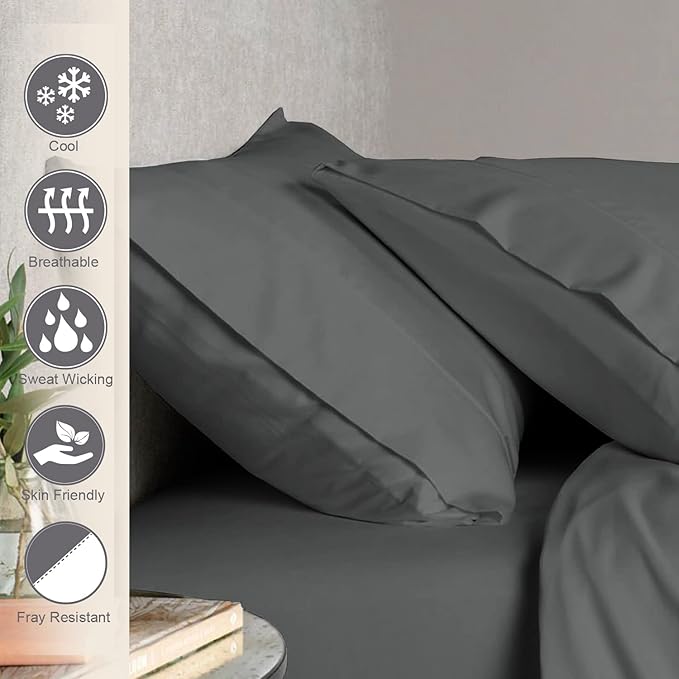 100% Cotton Pillowcase Set - King - 2 Piece