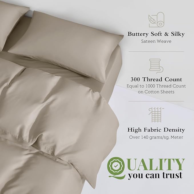Bamboo Cooling Duvet Cover Set - King - 3 Piece