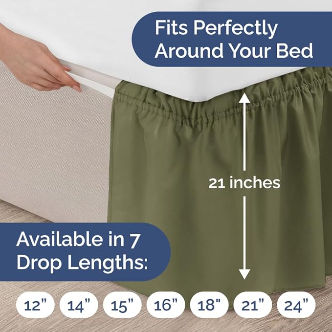 Bed Skirt - King - 21 in Drop
