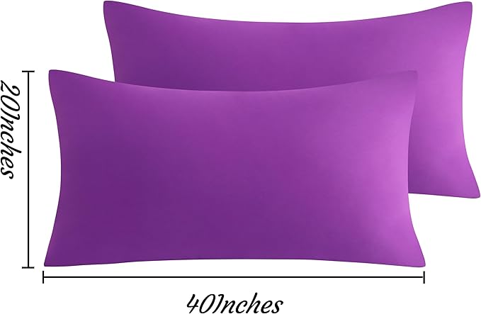 Microfiber Pillowcase Set - King - 20 x 40 in - 2 Pack - 2 Piece
