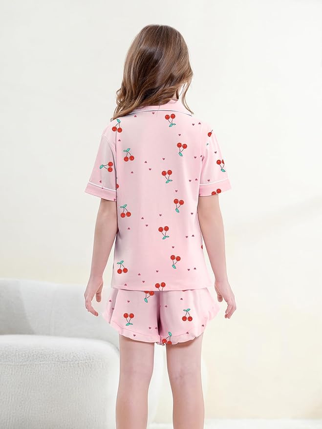 100% Cotton Shorts Pajama Set - Short Sleeve - 2 Piece