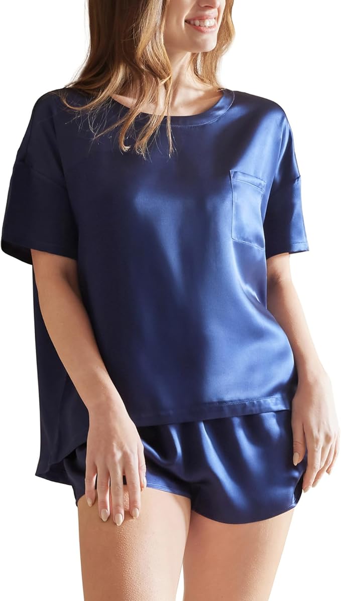 Women's Mulberry Silk Shorts Pajama Set - 2 Piece