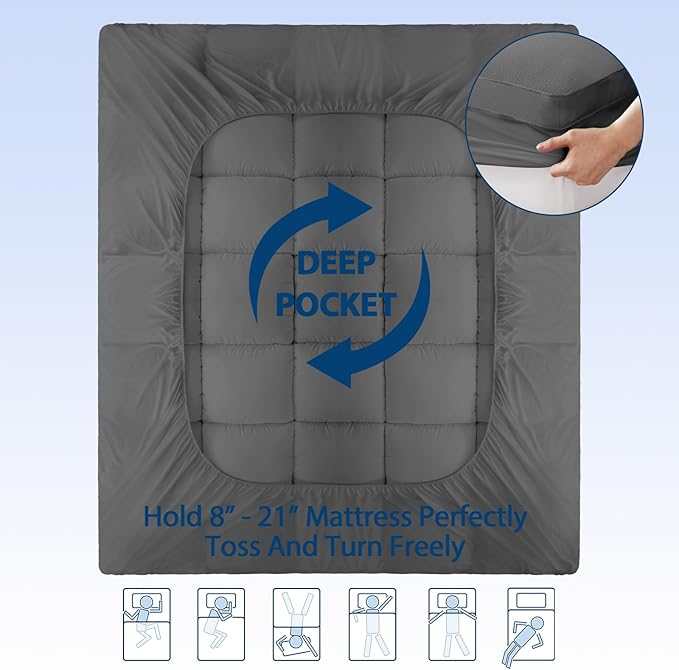 Bamboo Cooling Mattress Topper - California King