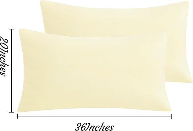 Microfiber Pillowcase Set - King - 20 x 36 in - 2 Pack - 2 Piece