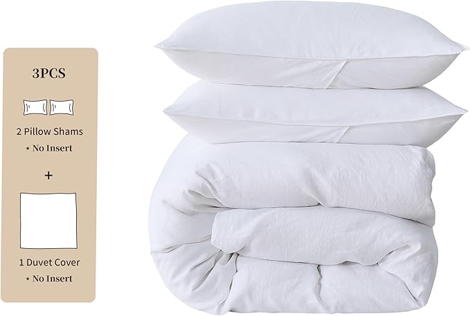 Linen Duvet Cover Set - King - 3 Piece
