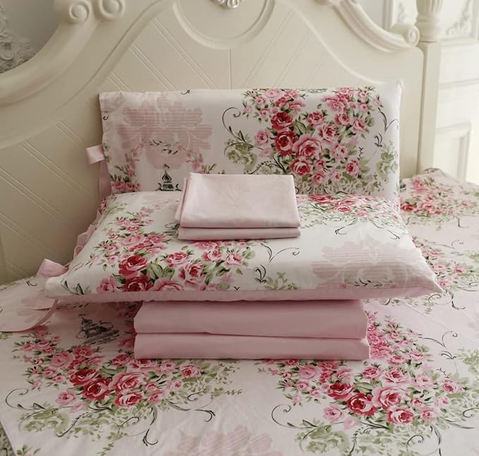 100% Cotton Bed Sheet Set - Twin XL - 4 Piece