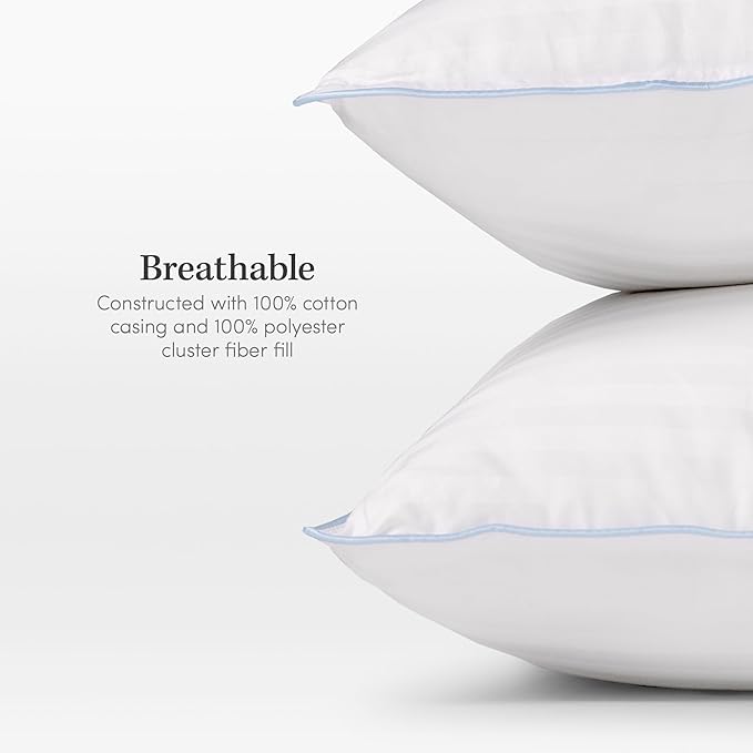 100% Cotton Bed Pillow - King - 2 Pack