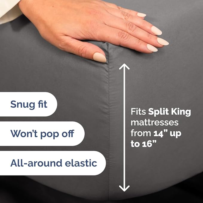 Bed Sheet Set - Split King - 4 Piece