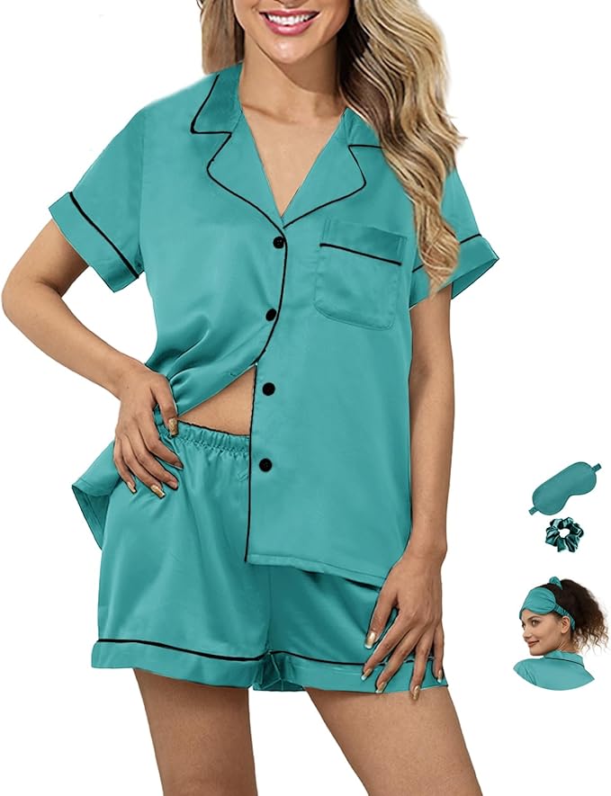 Satin Pajama Set - 2 Piece