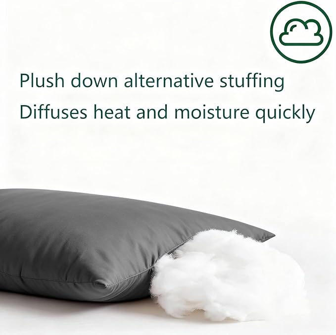 Down Alternative Bed Pillow - Standard - 20 x 26 in - 2 Piece