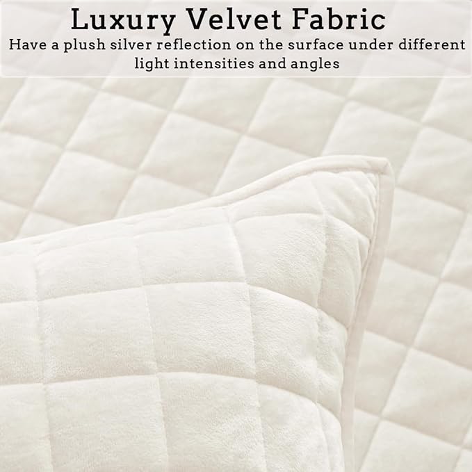 Velvet Quilt Set - King - 3 Piece