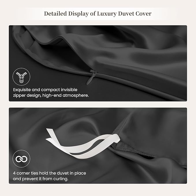 Mulberry Silk Cooling Duvet Cover - Queen