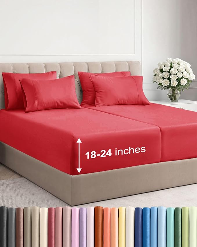 Cooling Bed Sheet Set - Split King - 7 Piece