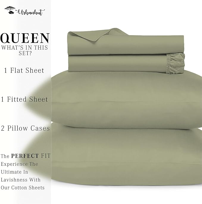 Bed Sheet Set - Queen - 16 in Deep Pocket - 4 Piece