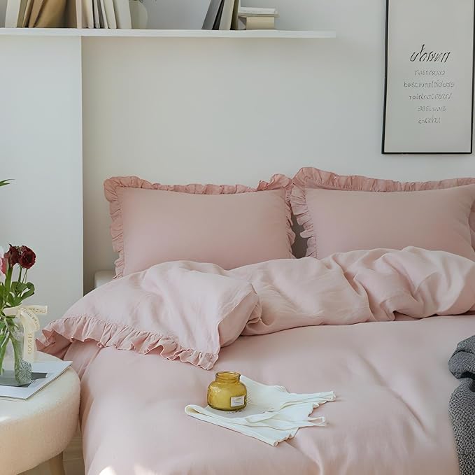 Linen Duvet Cover Set - Queen - 3 Piece