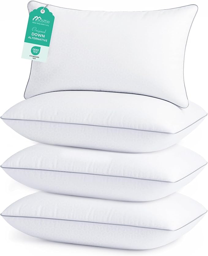 Down Alternative Bed Pillow - King - 4 Pack