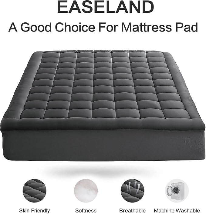 Cooling Mattress Pad - King - 78 x 80 in - 21 in Deep Pocket
