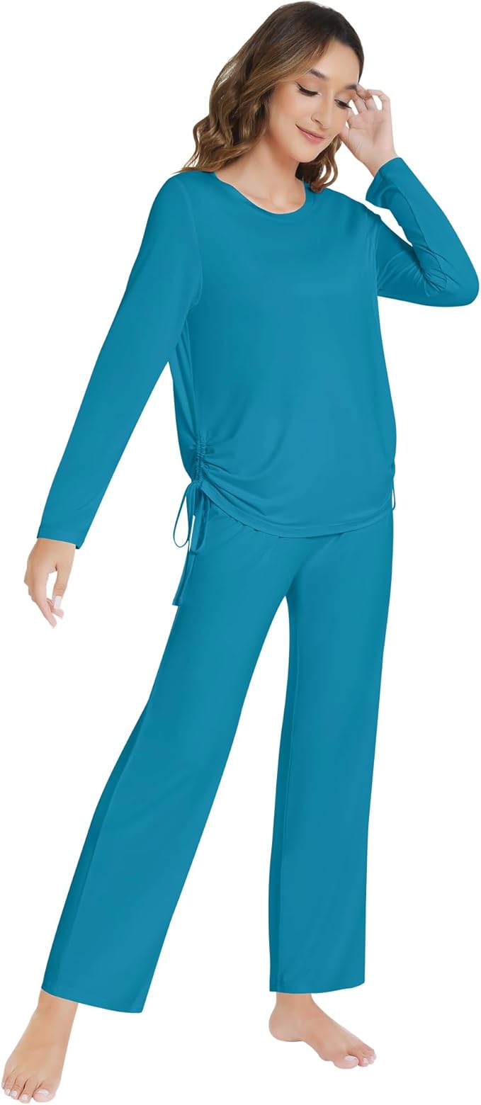 Women's Bamboo Pants Pajama Set - Long Sleeve - 2 Piece