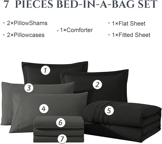 Comforter Set - Queen - 7 Piece