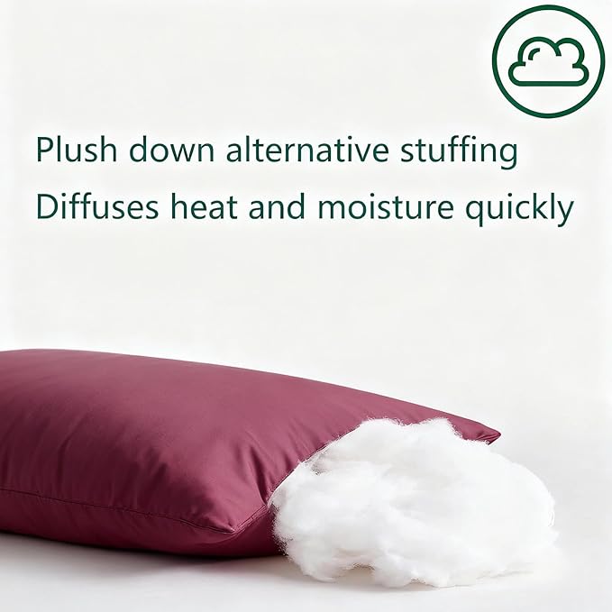 Down Alternative Bed Pillow - Queen - 20 x 30 in - 2 Piece