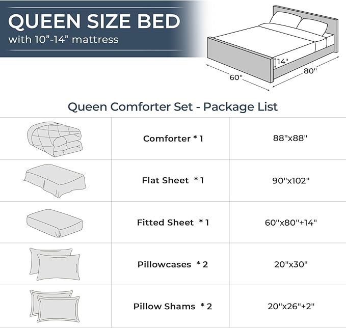 Comforter Set - Queen - 7 Piece