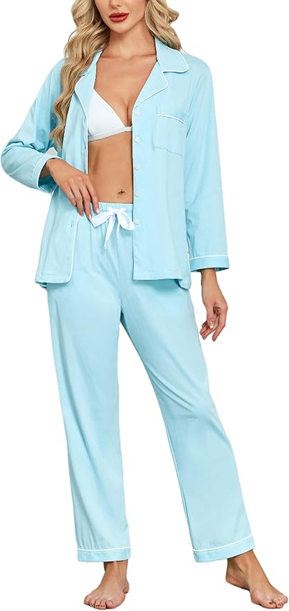 100% Cotton Pants Pajama Set - Long Sleeve - 2 Piece