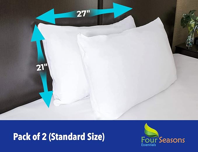 Waterproof Pillow Protector - Standard - 2 Piece