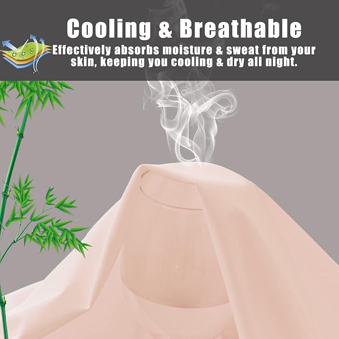 Bamboo Cooling Pillowcase Set - Standard - 20 x 26 in - 2 Pack - 2 Piece