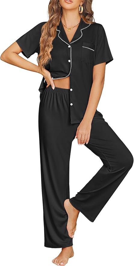 Pants Pajama Set - Short Sleeve - 2 Piece