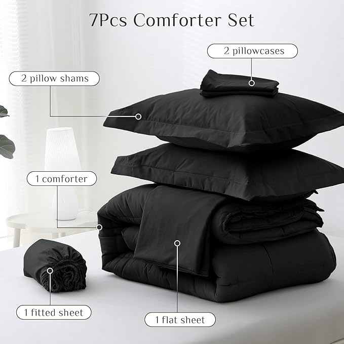 Down Alternative Comforter Set - Full - 7 Piece