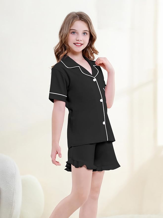 100% Cotton Shorts Pajama Set - Short Sleeve - 2 Piece