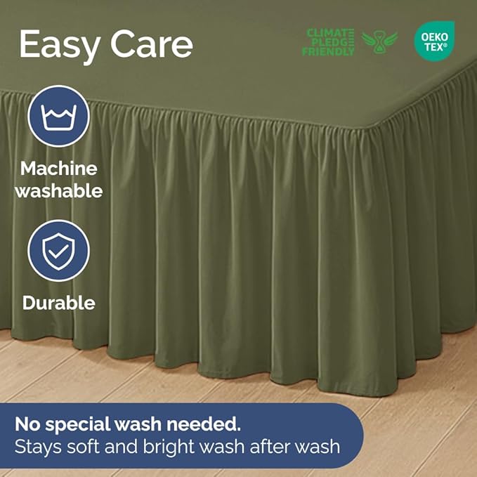 Bed Skirt - King - 12 in Drop
