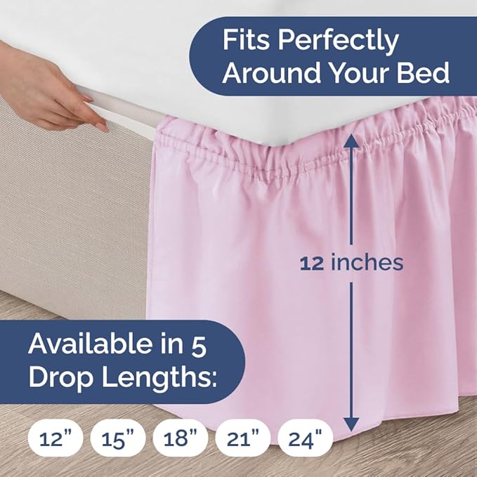 Bed Skirt - King - 12 in Drop