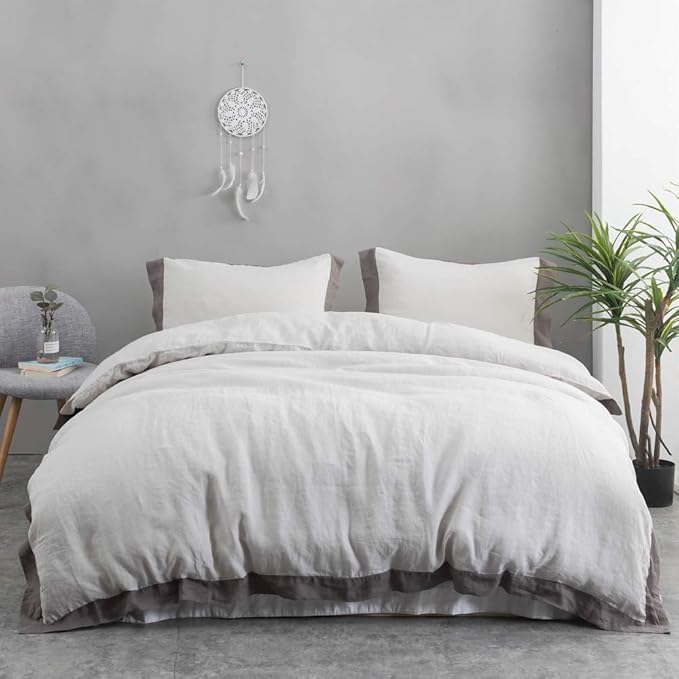 Linen Duvet Cover Set - Full - 3 Piece