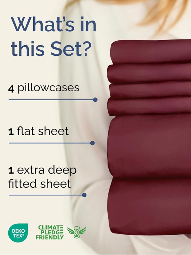 Cooling Bed Sheet Set - Full - 6 Piece