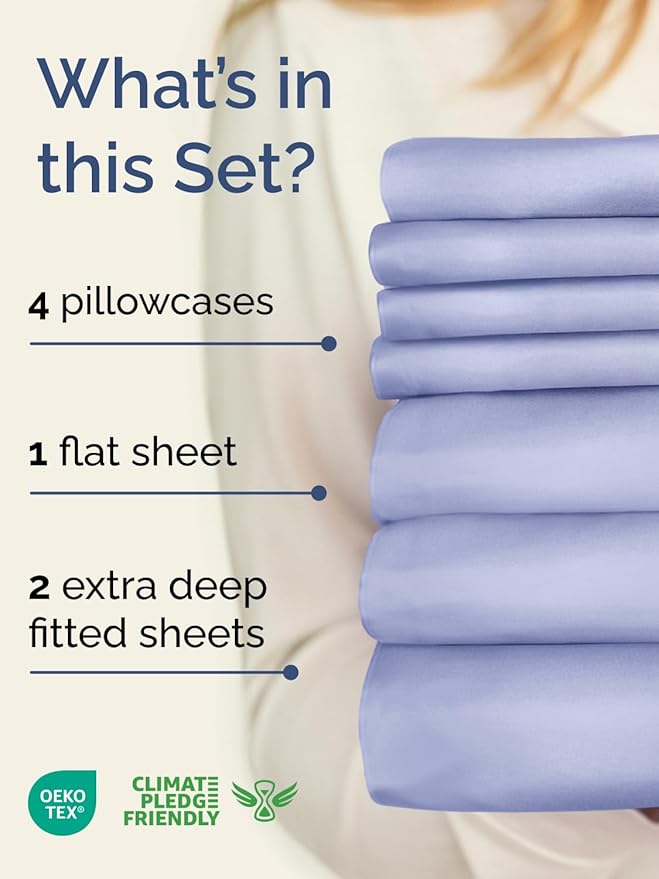 Cooling Bed Sheet Set - Split King - 7 Piece