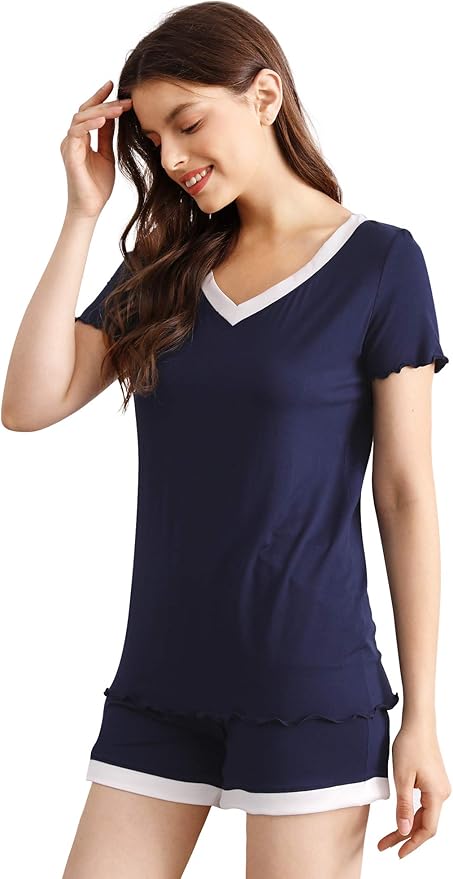 Women's Bamboo Cooling Pajama Set - Short Sleeve - 2 Piece
