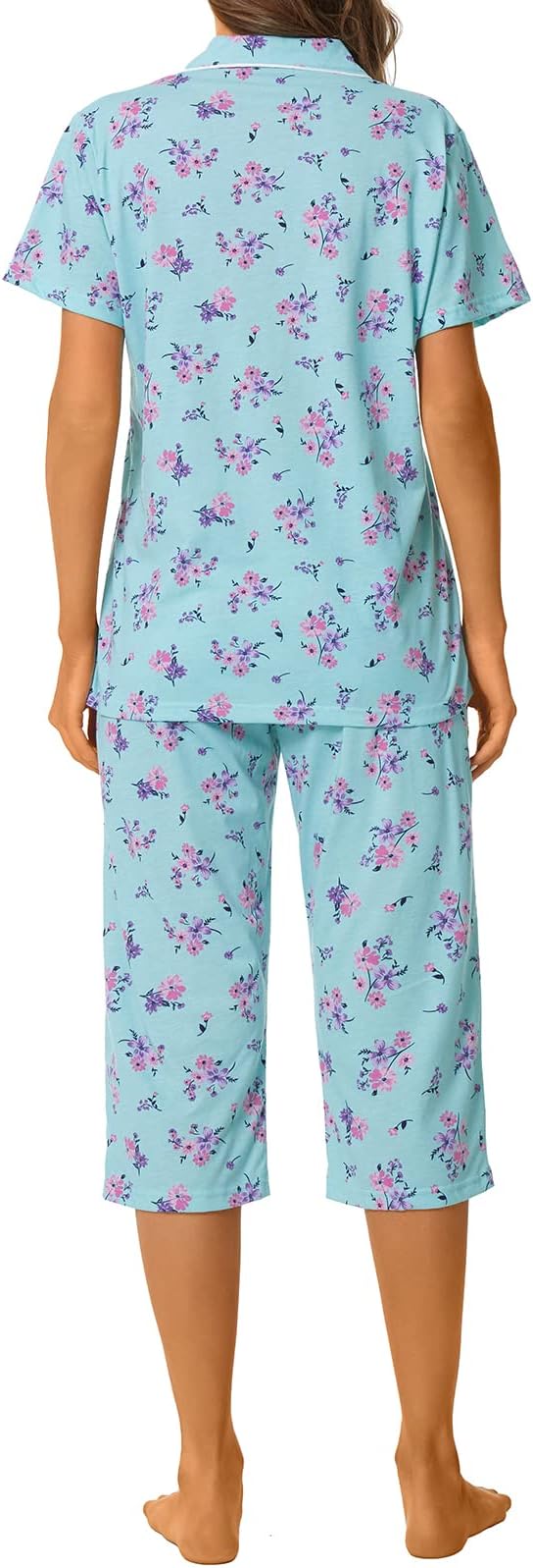 Capri Pajama Set - Short Sleeve - 2 Piece