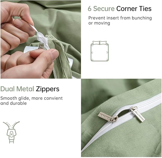 Linen Duvet Cover Set - King - 3 Piece