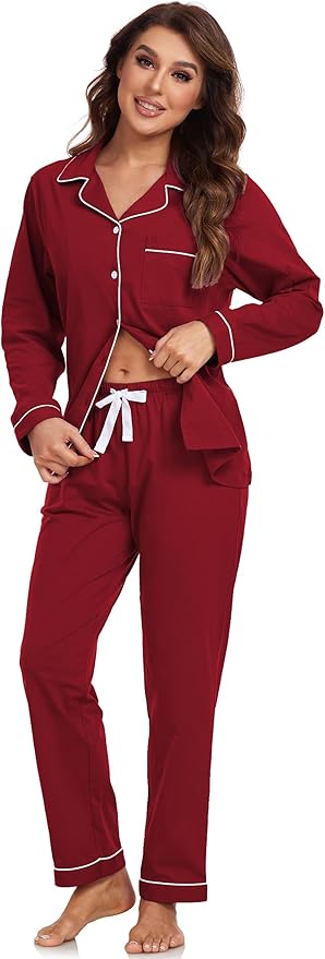 100% Cotton Pants Pajama Set - Long Sleeve - 2 Piece