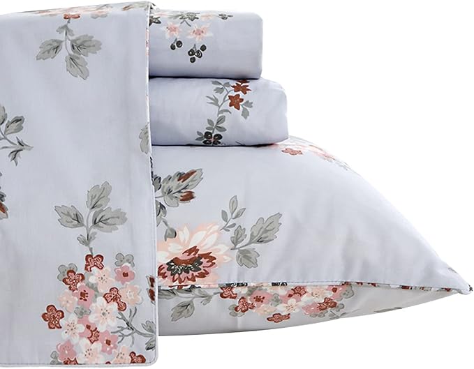 100% Cotton Bed Sheet Set - Twin XL - 4 Piece