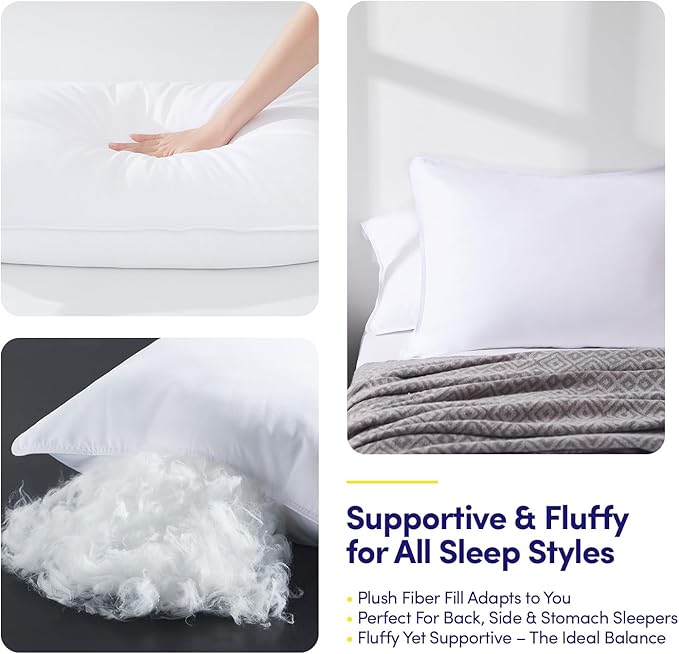 Down Alternative Bed Pillow - King - 2 Pack