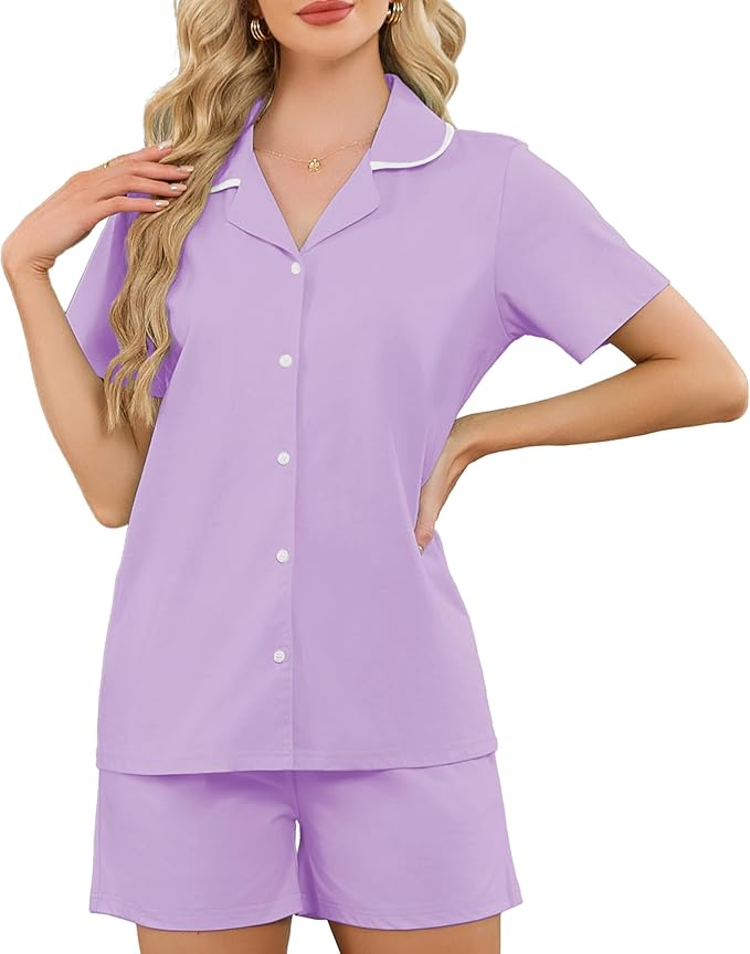 Women's Shorts Pajama Set - Short Sleeve - 2 Piece