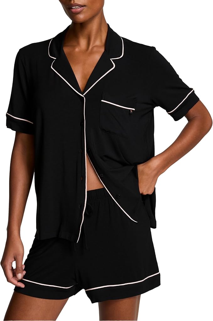 Women's Shorts Pajama Set - Short Sleeve - 2 Piece