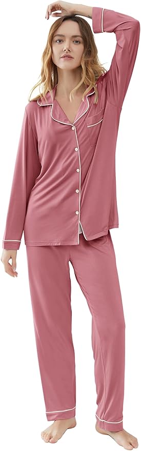 Women's Bamboo Cooling Pajama Set - Long Sleeve