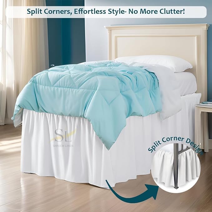 Linen Bed Skirt - Twin XL - 36 in Drop