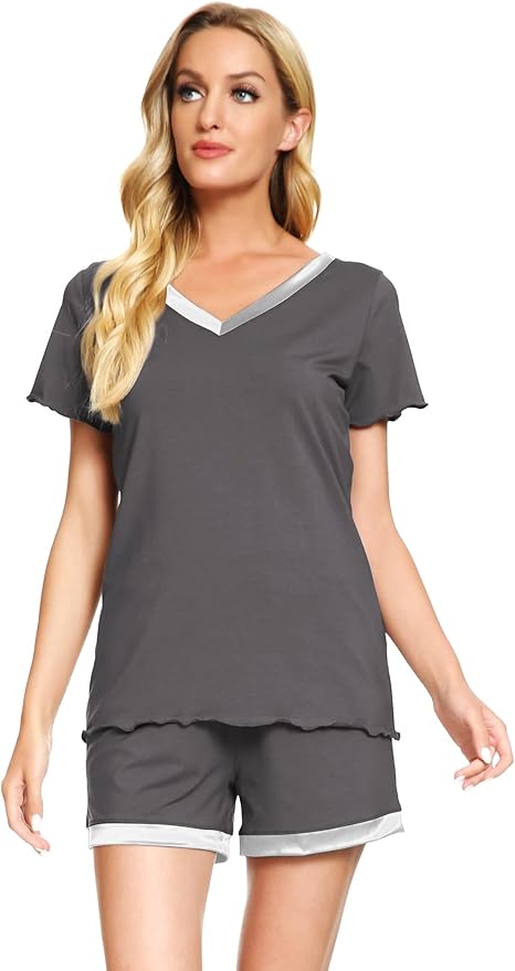 Women's Bamboo Cooling Pajama Set - Short Sleeve - 2 Piece